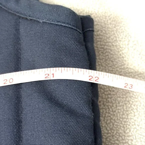 Durable Press Navy Blue Quilted Vest Large USA Made Polyester Cotton Blend - Picture 4 of 5